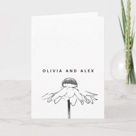 Eenvoudige Vloerlijn Tekening in zwart-wit Kaart (Voorkant)