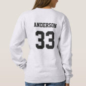 Eenvoudige Voetbal Moeder Aangepaste Achternaam &  Trui (Achterkant)