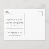 Eenvoudige vogel begrafenis verlies van het leven  briefkaart (Achterkant)