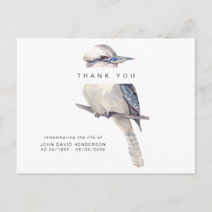 Eenvoudige vogel begrafenis verlies van het leven  briefkaart