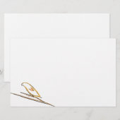 Eenvoudige vogel briefpapier (Voorkant / Achterkant)