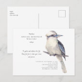 Eenvoudige vogel viering van het leven uitnodiging (Voorkant / Achterkant)