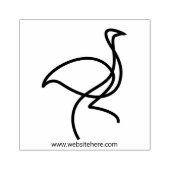 Eenvoudige vogelkunst flamingo rubberstempel (Afrduk)
