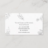 Eenvoudige  vogels en bijkantoren visitekaartje (Achterkant)