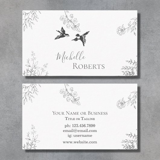 Eenvoudige  vogels en bijkantoren visitekaartje