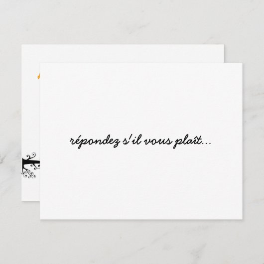 Eenvoudige vogels in boomtak RSVP (Voorkant / Achterkant)