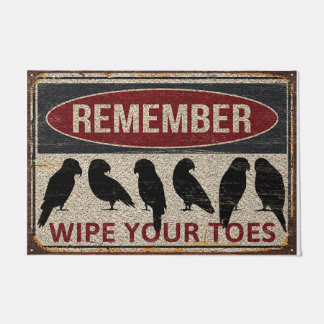 Eenvoudige vogels onthouden je tenen deurmat