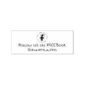 Eenvoudige Volg ons op Facebook, sociale media Rubberstempel (Afrduk)