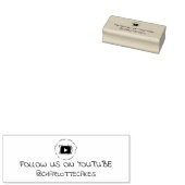 Eenvoudige Volg ons op YouTube, Sociale Media Rubberstempel (Gestempeld)