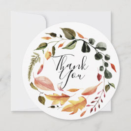 Eenvoudige volledige bladeren met een geweldige be bedankkaart