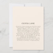 Eenvoudige volledige foto Afstuderen aankondiging (Achterkant)