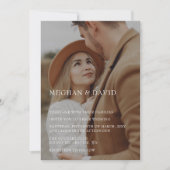 Eenvoudige volledige foto-overlay bruiloft kaart (Voorkant)