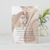 Eenvoudige volledige foto-overlay bruiloft kaart (Staand voorkant)