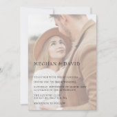 Eenvoudige volledige foto-overlay bruiloft kaart (Voorkant)