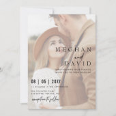 Eenvoudige volledige foto-overlay bruiloft kaart (Voorkant)