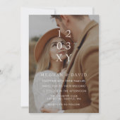 Eenvoudige volledige foto-overlay bruiloft kaart (Voorkant)