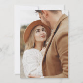 Eenvoudige volledige foto-overlay bruiloft kaart (Achterkant)