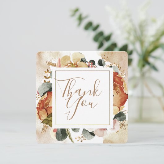 Eenvoudige volledige kleuren Hartelijk dank Bedankkaart (Staand voorkant)