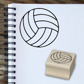 Eenvoudige Volleybal Mini Stamp voor Sportfans Rubberstempel