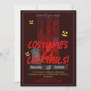 Eenvoudige volwassen donkere Halloween Party myste Kaart