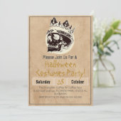 Eenvoudige Volwassen  Halloween Party Gotische Sch Kaart (Staand voorkant)