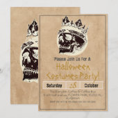 Eenvoudige Volwassen  Halloween Party Gotische Sch Kaart (Voorkant / Achterkant)