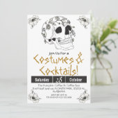 Eenvoudige Volwassen  Halloween Party Gotische Sch Kaart (Staand voorkant)