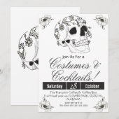 Eenvoudige Volwassen  Halloween Party Gotische Sch Kaart (Voorkant / Achterkant)