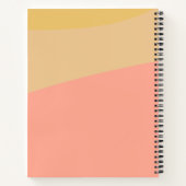 Eenvoudige vorm van pasta-koraalgeel aangepast mon notitieboek (Achterkant)