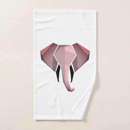 Eenvoudige vormen Geometrie Elephant Head Bad Handdoek (Handdoek)