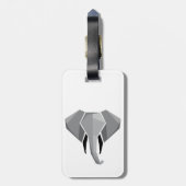 Eenvoudige vormen Geometrie Elephant Head Bagagelabel (Achterkant verticaal)