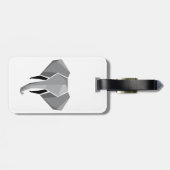 Eenvoudige vormen Geometrie Elephant Head Bagagelabel (Achterkant horizontaal)