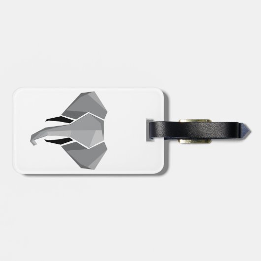 Eenvoudige vormen Geometrie Elephant Head Bagagelabel (Achterkant horizontaal)