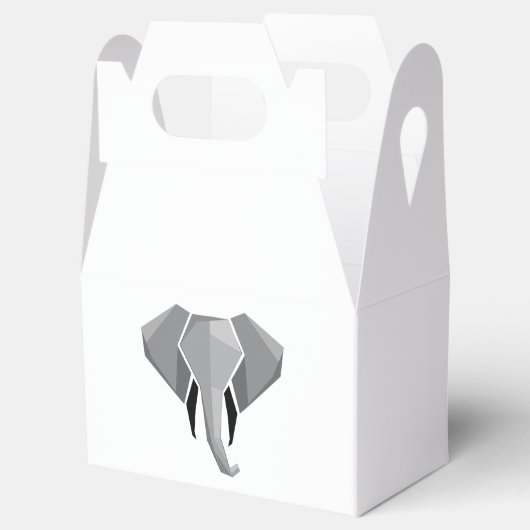 Eenvoudige vormen Geometrie Elephant Head Bedankdoosjes (Geopend)