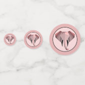 Eenvoudige vormen Geometrie Elephant Head Confetti (Achterkanten)