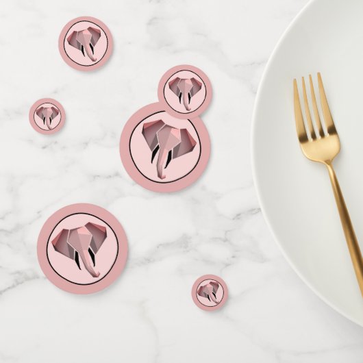 Eenvoudige vormen Geometrie Elephant Head Confetti (Groep)