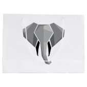 Eenvoudige vormen Geometrie Elephant Head Groot Cadeauzakje (Achterkant)