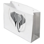 Eenvoudige vormen Geometrie Elephant Head Groot Cadeauzakje (Achterkant Gekanteld)