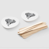 Eenvoudige vormen Geometrie Elephant Head Handwaaier (Niet-gemonteerd)