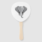 Eenvoudige vormen Geometrie Elephant Head Handwaaier (Achterkant)