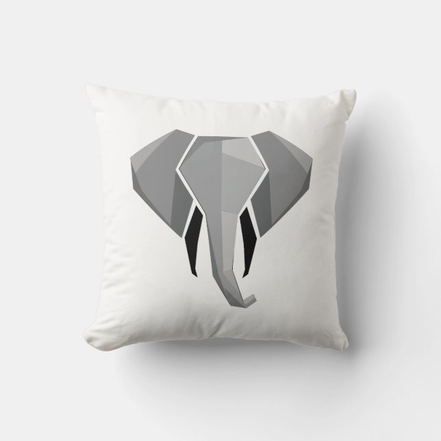 Eenvoudige vormen Geometrie Elephant Head Kussen (Voorkant)