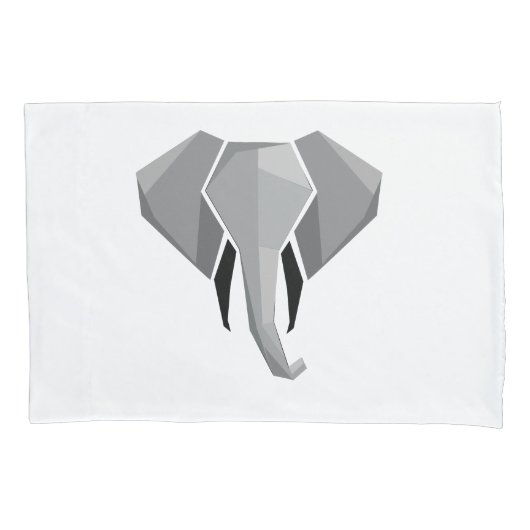 Eenvoudige vormen Geometrie Elephant Head Kussensloop (Voorkant)