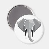 Eenvoudige vormen Geometrie Elephant Head Magneet (Voorkant / Achterkant)