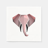 Eenvoudige vormen Geometrie Elephant Head Servet (Voorkant)