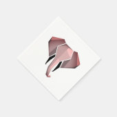 Eenvoudige vormen Geometrie Elephant Head Servet (Hoek)
