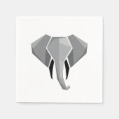 Eenvoudige vormen Geometrie Elephant Head Servet (Voorkant)