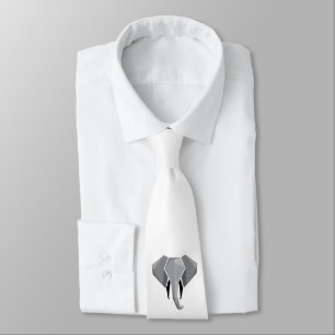 Eenvoudige vormen Geometrie Elephant Head Stropdas