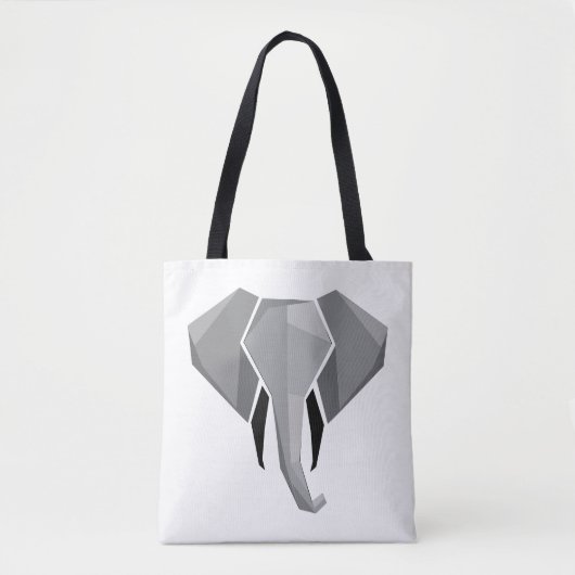 Eenvoudige vormen Geometrie Elephant Head Tote Bag (Voorkant)
