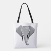 Eenvoudige vormen Geometrie Elephant Head Tote Bag (Achterkant)