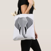 Eenvoudige vormen Geometrie Elephant Head Tote Bag (Dichtbij)